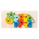 thumbnail image 4 of Rompecabezas de madera para niños pequeños, bloques de madera, rompecabezas multicolor, lindo, educación temprana Vaca, 4 of 9