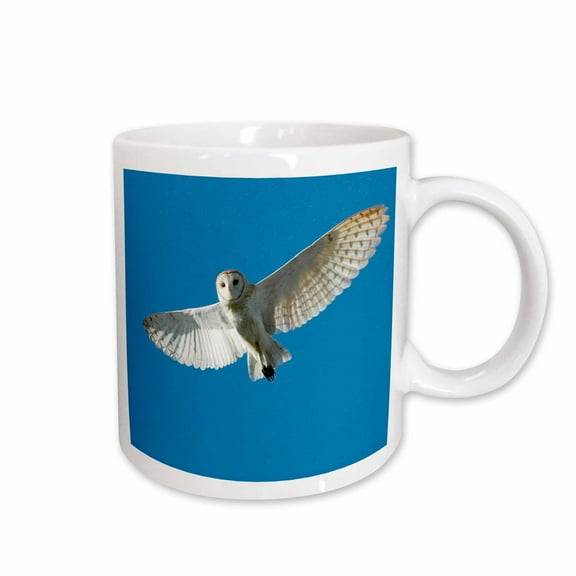 3drose, Barn Owl in Daytime Flight - Us10 Bfr0037 - Bernard Friel, 15oz Mug