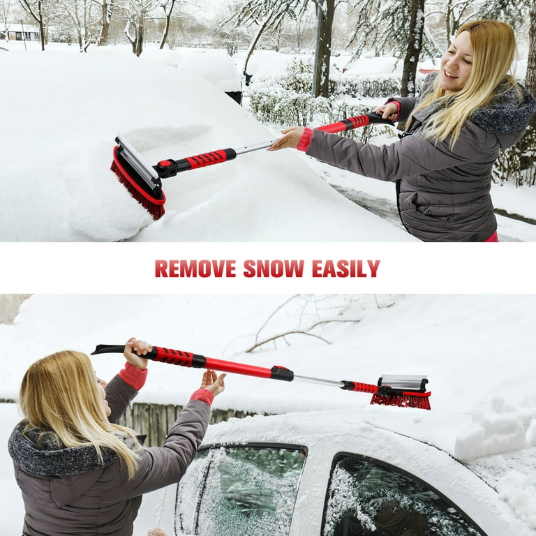 Yarnow Extendable Car Snow Removal Broom House Roof Snow Brush Detachable  Car Snow Brush Ice Removing Shovel 