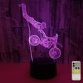 thumbnail image 2 of YSITIAN Night Lights for Kids Motocross Lamp LED 3D Illusion USB Motorbike Bedside Lamp 7 Colors Changing Birthday Gifts for Boys Girls Kids Baby G1116-128, 2 of 6