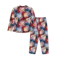 thumbnail image 2 of Wukai Hawaiian Style Print Women's Pajama Set - Soft Long Sleeve Sleepwear for Comfort and Style-X-Large, 2 of 9