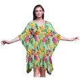 thumbnail image 1 of Bimba Kaftan Fleuri pour Femmes, Tenue d'Intérieur de Vacances, Robe Midi, Couvre-Maillot de Plage - 4X-5X, 1 of 5