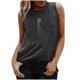 thumbnail image 1 of Camiseta sin mangas suelta con cuello redondo y lentejuelas reflectantes coloridas para mujer Pompotops  lopia990601, 1 of 6