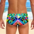 thumbnail image 4 of kamemir Swim Trunks Men Mens Board Shorts Swimwear Men's Sexy Swimwear Swim Briefs Bikini Swimsuits Surfing Short Green,2XL, 4 of 5