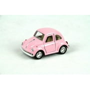 4" Kinsmart 1967 Volkswagen Beetle Diecast Model Toy Car No Scale Pastel Pink