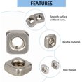 thumbnail image 3 of 1Box 220Pcs Stainless Steel M3 Square Nuts Square Thin Nuts 5.4mm Insert Nut for Lock Washers Hole: 2.5mm, 3 of 6