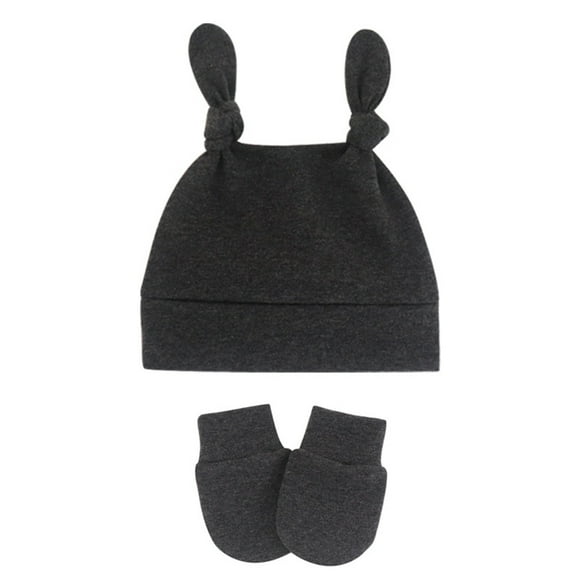 Bunenne Baby Beanie Baby Bonnet Baby Winter Hat Baby Month Gloves Knotted Warm Mittens Old Cap Infant 06 Girls Soft Hats Toddler Baseball Caps Baby Winter Clothes Baby Hats 6-12 Months A One Size