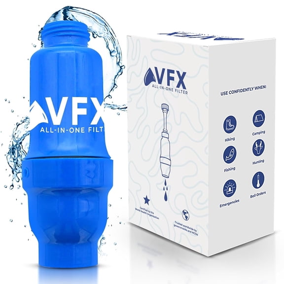 Village Water Filters VFX Portable Water Filter – All-in-One Gravity Purifier for Camping & Hiking