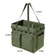 thumbnail image 3 of Vrorvz Heavy Duty Garden Tool Bag Organizer with Hard Bottom and Support Rods Suit for Camping and Outdoor Storage with Side Pockets and Loops for Small Tools, 3 of 7
