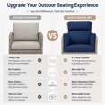 thumbnail image 3 of DTTRA High Back Patio Chair Cushion Set with 2 Arm Pillows, 48 x 24 x 4 in, Navy Blue, 3 of 7