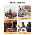 thumbnail image 2 of 13 Inch Round Placemats Set of 4, Black White Snowflake Christmas Non Slip Heat Insulation PP Table Mats, Winter Xmas Snowflakes Washable Place Mats for Kitchen Dining Party Table Decor, 2 of 7