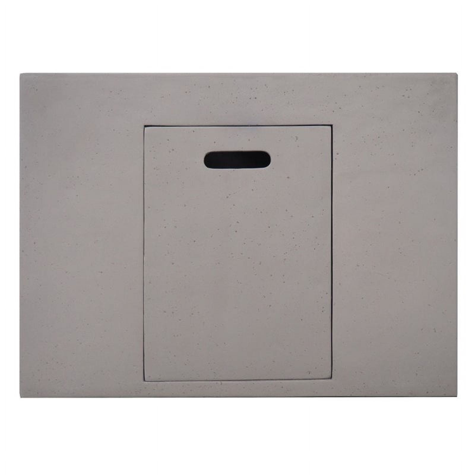 Alison Outdoor 31" Light Weight Concrete Square Gas Burning Fire Pit, Light Gray