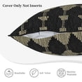thumbnail image 5 of Velvet Rimmed Pillowcase Is Not Easy To Open Line Deformation Invisible Zipper Opening And Closing Only Pillowcase Does Not Contain Pillow Core Darkvoilet Houndstooth Checkered_1 16"X16", 5 of 8