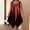 Red, variant on Summer Dress for Women Sleeveless A-Line Swing Dress Asymmetric Hem Purple Watercolor Brushstroke Print, Size M