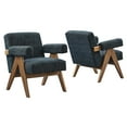 thumbnail image 3 of Modway Lyra Fabric Armchair - Set of 2 in Azure Fabric, 3 of 10