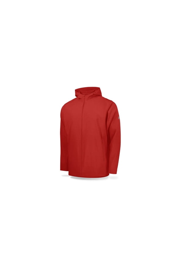 Barrage Wind Jacket Stretch Woven Long Sleeve Full Zip With Scuba Hood Red Size L