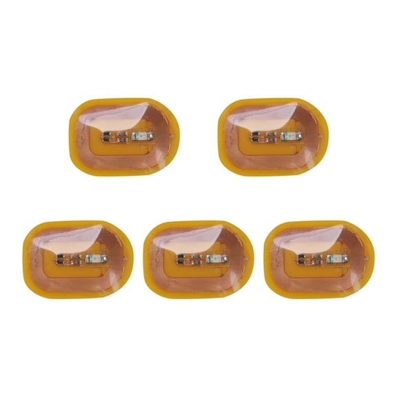 5Pcs NFC Flash Nail Sticker LED Bare Chip Intelligent Luminous Nail Lamp Nail Sticker Enhancement, Green Light,5 x LED Nail Light,Green