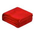 thumbnail image 2 of Rvasteizo Super Soft Warm Solid Warm Micro Plush Fleece Blanket Throw Rug Sofa Bedding 70x100cm, Red, 2 of 3