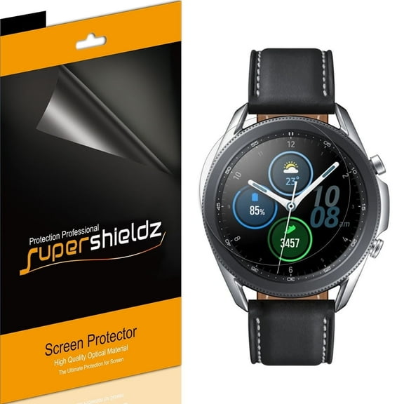 [6-Pack] Supershieldz for Samsung Galaxy Watch 3 (45mm) Screen Protector, Anti-Bubble High Definition (HD) Clear Shield