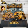 thumbnail image 1 of Alfabeto de vehículos de construcción - Juego de cama infantil personalizado, 1 of 5