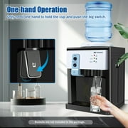 5 Gallon Top Loading Water Cooler Dispenser Countertop Hot+Cold Drinking Machine Black Water Temperature Optional