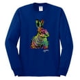 thumbnail image 2 of Wild Bobby, Colorful Rainbow Pomeranian Dog Animal Lover Mens Long Sleeve Shirt, Royal, 3XL, 2 of 3