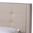 thumbnail image 4 of Baxton Studio Casol Beige Fabric Upholstered Queen Size Platform Bed, 4 of 9