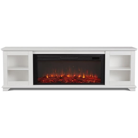 Real Flame Canada Solid Wood Benjamin Landscape Media Electric Fireplace - White