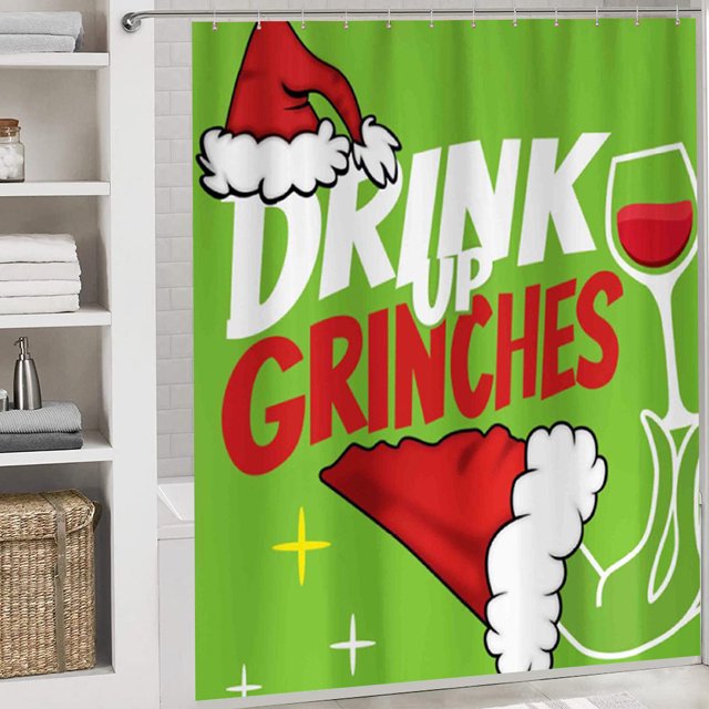 Grinch Decor Grinch Christmas Decorations Bathroom Grinch Christmas Decorations Christmas Printed Waterproof And Proof Partition Shower Curtain