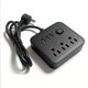 thumbnail image 4 of Regleta de enchufes múltiple con 3 tomas de corriente alterna y 3 puertos USB – Regleta compacta de viaje para el hogar, la oficina y el hotel, protector contra sobretensiones con cable largo, 4 of 6