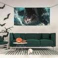 thumbnail image 2 of Zufioo Wave Ocean Animal Shark Print Holiday Banners, Party Banners, Hanging Flags, Bar Shopping Mall Garden Wall Decorations, Holiday Decoration Supplies-Small, 2 of 8