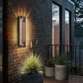 thumbnail image 1 of Lámpara de pared exterior Camuucci, 50 cm, LED, impermeable, color bronce, 1 of 7