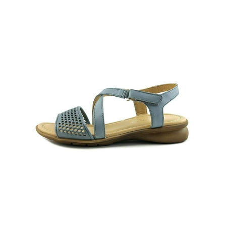 Leather Woven Sandals - Naturalizer Womens Juniper Leather Open Toe Casual Slide Sandals