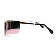 thumbnail image 4 of Mens Futuristic Flat Top Robot Metal Side Visor Sunglasses Gold Black, 4 of 4