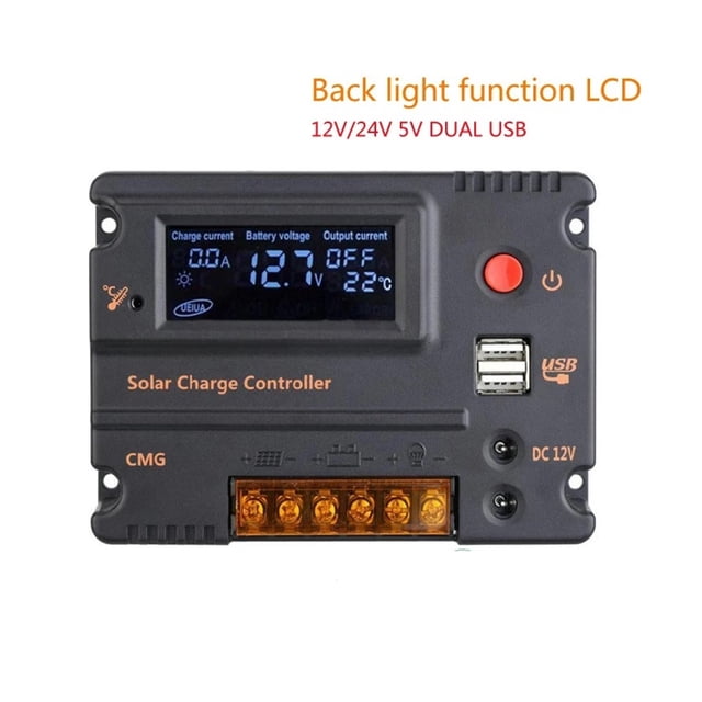 20A 10A Solar Charge Controller Solar Panel Battery Regulator Auto Switch Solar Controller Temperature Compensation 12V/24V