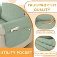 thumbnail image 4 of XUELC 100% Waterproof Recliner Cover w/ Elastic Straps & Anti-Slip Grip  Pet Proof Furniture Protector Storage Pockets Washable, 4 of 6