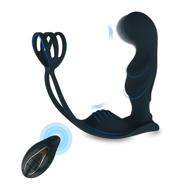 Masajeador de prostata con anillo de pene Vibrador anal Control remoto Butt yeacher productos vivos Walmart en linea