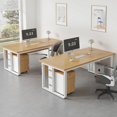 thumbnail image 3 of Aesthetic Wooden Office Desk Reception Modern Executive Standing Office Desk Computer Wooden Escritorio Oficina Furniture SR50OD My Lux Decor Round, 3 of 13