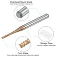 thumbnail image 4 of Uxcell 1/8" Shank 1.4mm x 8mm Titanium Coated Carbide End Mill CNC Router Bits 4 Pack, 4 of 6