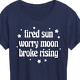 thumbnail image 3 of Instant Message - Tired Sun, Worry Moon, & Broke Rising - Women's Short Sleeve Graphic T-Shirt, 3 of 6