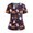 01-Cyan, variant on Halloween Scrubs for Women V Neck Funny Printed Scrub Tops Medical Nurse Shirt Soft Casual Uniform with Pockets Holiday Blue 4XL
