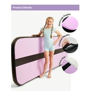 Justice 10ft Inflatable Air Track Gymnastics Tumbling Mat with Carrying Bag and Electric Air Pump - Purple