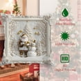 thumbnail image 3 of Bewildely Juego de 4 fundas decorativas navideñas de invierno, con muñeco de nieve y fundas de almohada. Suaves y lavables, ideales para el Decoración del hogar B-4 Pec 45*45 cm, 3 of 6