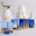 thumbnail image 6 of Uxcell 0.98 Inch Plastic Card Stands, 30 Pcs Place Card Holders Triangle Design Modern Table Number Stands for Party Board Games Photos Memos Price Tags Labels Menus, Blue, 6 of 6