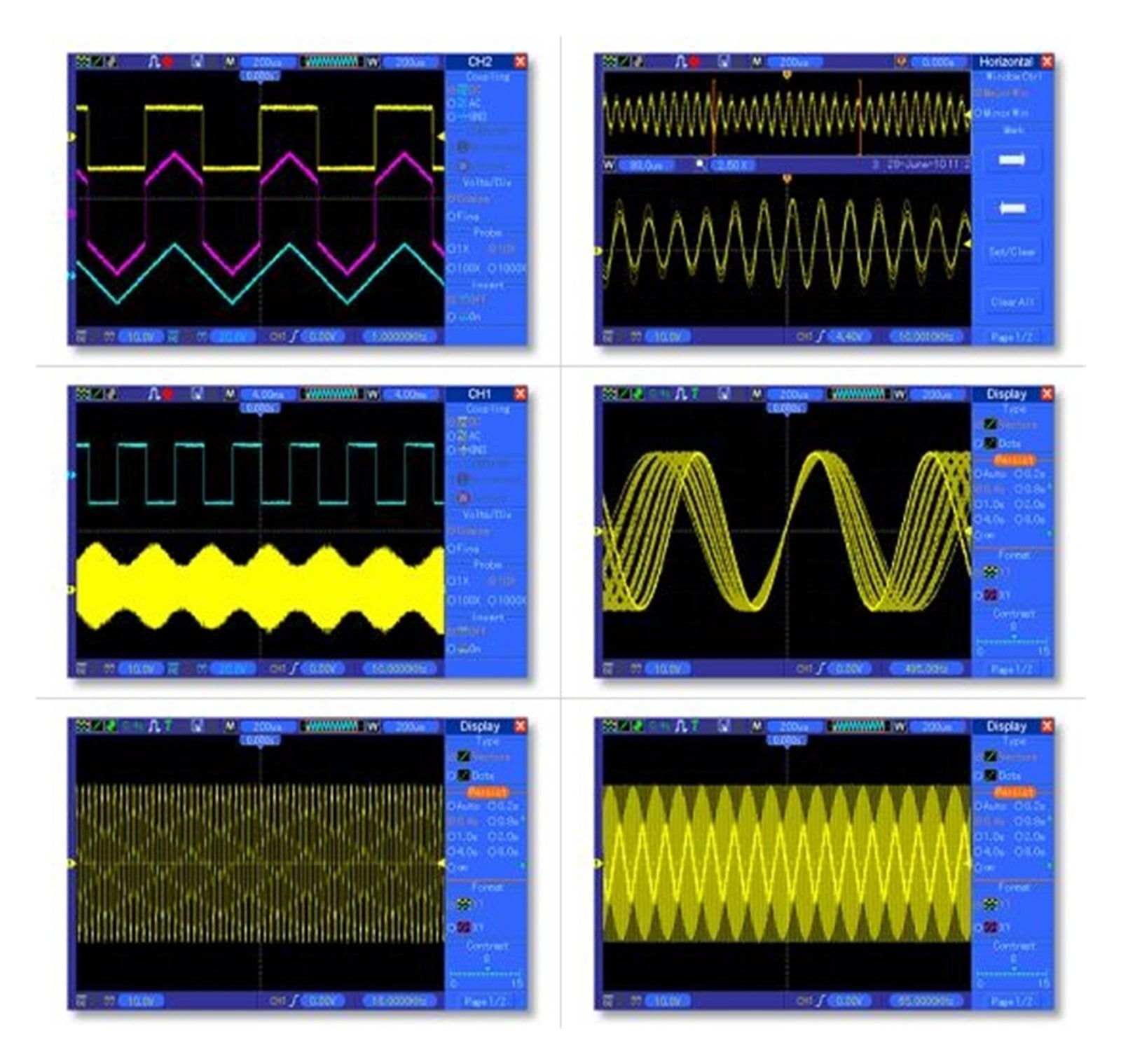 200MHz Digital Storage Oscilloscope USB Dual Channel Portable Oscilloscope Signal Generator Oscilloscope ,Professional Designed