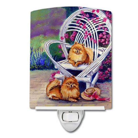 Caroline's Treasures 7176CNL Red Pomeranians Ceramic Night Light, 6x4x3", multicolor