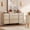Beige, variant on Modern Picture Frame Sideboard Buffet Cabinet with 9 Drawers and T-Shaped Wood Legs, Multifunctional Large Storage Coffee Bar Cabinet Organizer for Kitchen, Dining Room,Oak