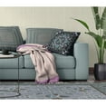 thumbnail image 3 of Amrita Sen Designs  20 x 20 in. Paisley Leaf Geo Broadcloth Indoor & Outdoor Zippered Pillow - Black, Grey & Midnight Blue, 3 of 5