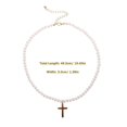 thumbnail image 2 of Pearl Necklace Women Cross Pendant Necklace for Decoration 5Pcs, 2 of 5