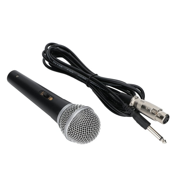 Microphone VGEBY XLR avec câble XLR à 1/4 pouce Connexion audio Microphone  à main adapté au chant et à l'enregistrement de karaoké sur scène, microphone  XLR, microphone 
